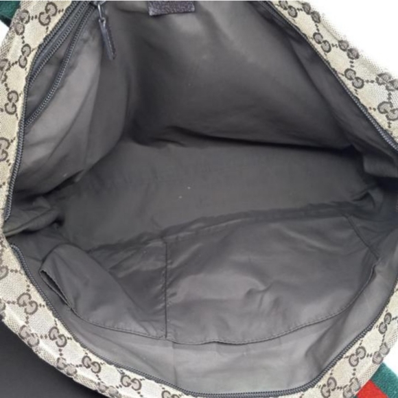 Authentic Gucci GG Monogram Supreme Sherry Web Diaper Tote Bag - Picture 8 of 11
